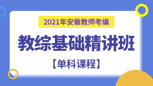 【网课】2021教综基础精讲班-安徽